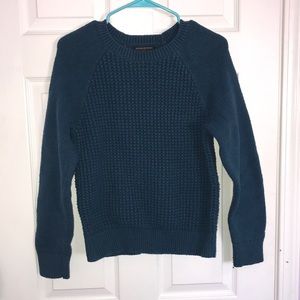 Banana Republic Teal Waffle Knit Sweater